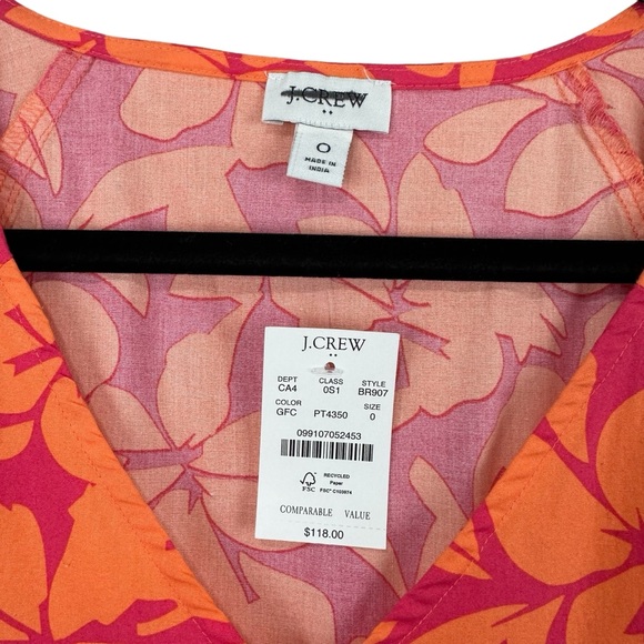 NWT J Crew Factory Pink Floral Lace Sheath Dress Sz 4 Cocktail Party Sleeveless main image 0